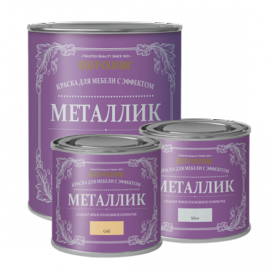 Rust-Oleum Chalky Finish Metallic Краска для мебели с эффектом металлика для внутренних работ