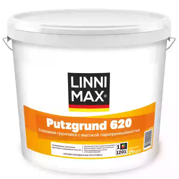 Linnimax Putzgrund 620 Высокопаропроницаемая пигментированная грунтовка с кварцевым заполнителем