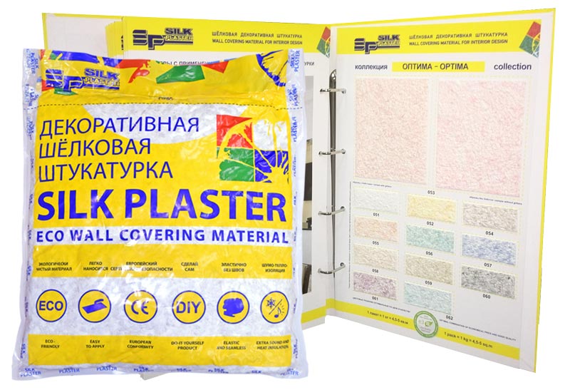 Silk Plaster Optima / Силк Пластер Оптима жидкие обои (шелковая декоративная штукатурка)