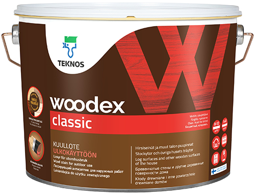 Teknos Woodex Classic / Текнос Вудекс Классик антисептик лессирующий на алкидной основе для наружных работ