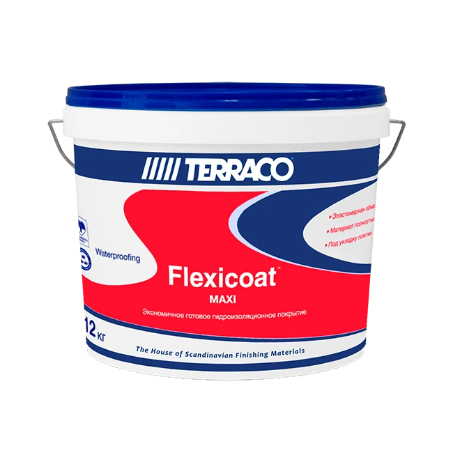 Terraco Flexicoat Maxi Покрытие акриловое гидроизоляционное для внутренних и внешних работ