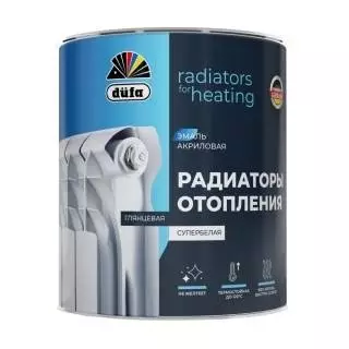 Dufa Эмаль для отопительных приборов акриловая глянцевая супербелая