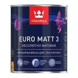Tikkurila Euro Matt 3 Латексная краска глубоко матовая для стен и потолков