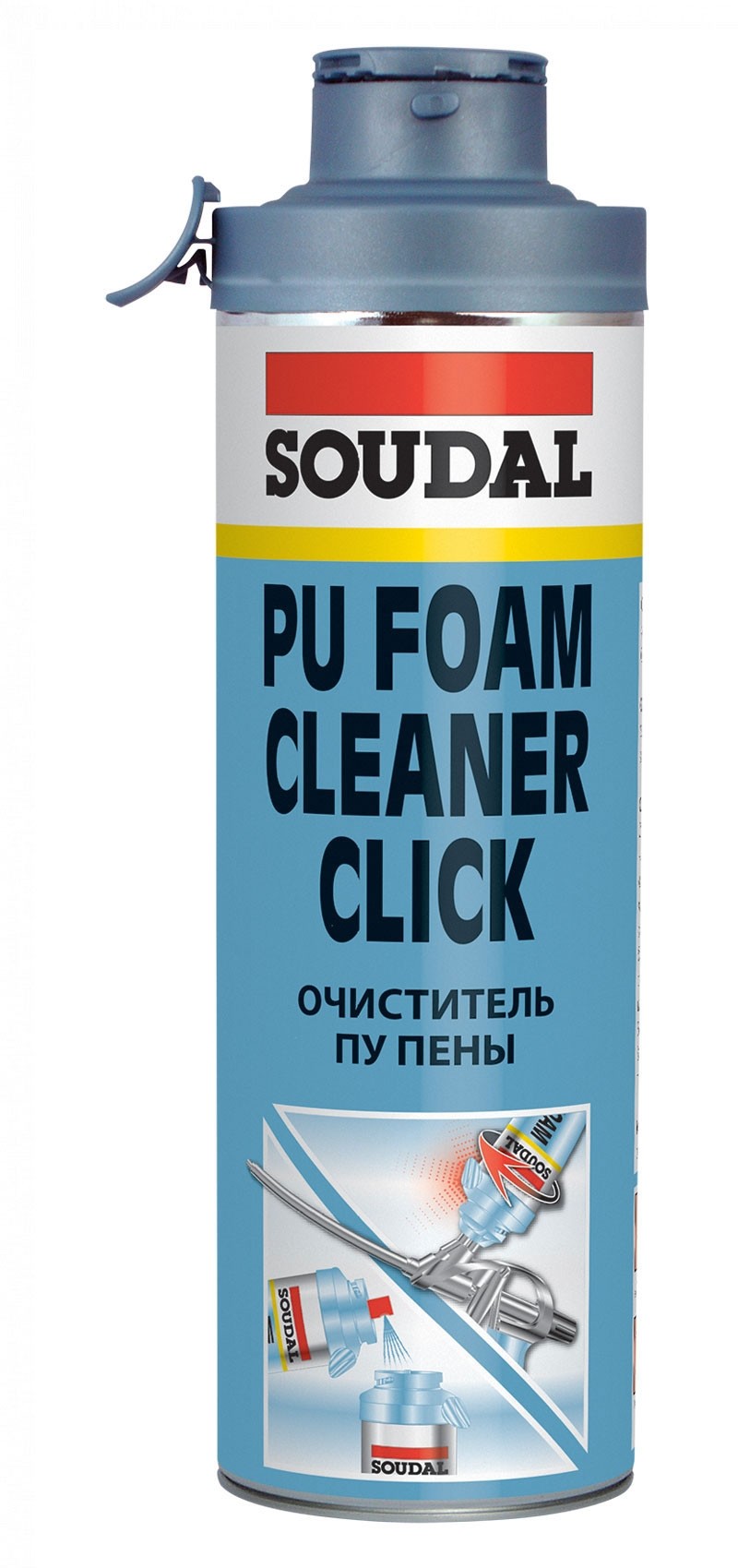 Soudal Click & Clean Очиститель монтажной пены для удаления свежих ...