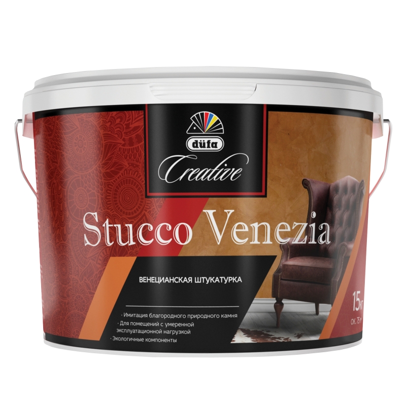 Dufa Creative Stucco Venezia Покрытие декоративное с эффектом венецианской штукатурки для внутренних работ