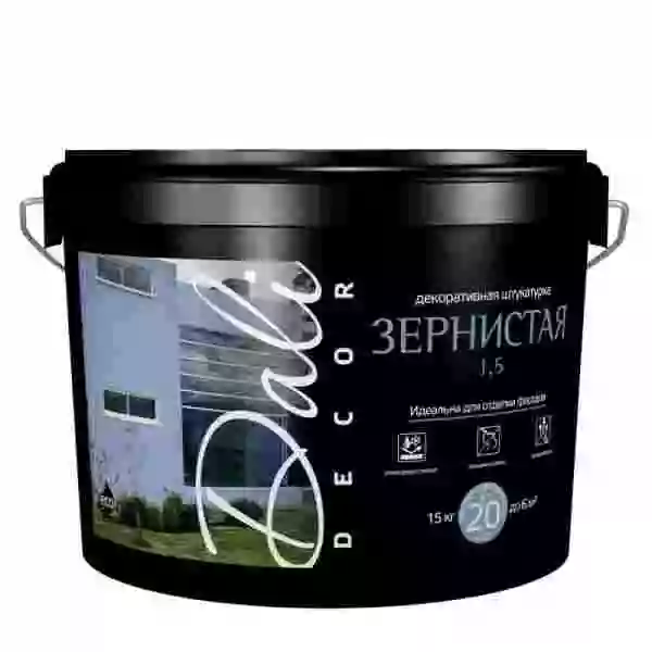 Dali-decor Зернистая 1,5 штукатурка декоративная для внутренних и наружных работ