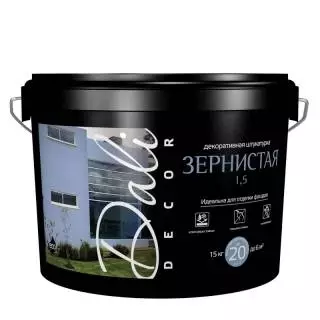 Dali-decor Зернистая 1,5 штукатурка декоративная для внутренних и наружных работ