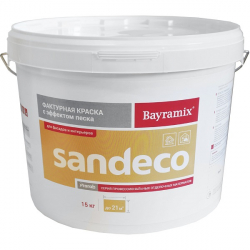Bayramix Sandeco Краска фактурная с эффектом песка для наружных и внутренних работ