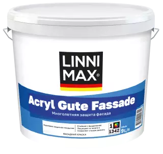 LINNIMAX Acryl Gute Fassade Краска фасадная атмосферостойкая водно-дисперсионная для наружных работ