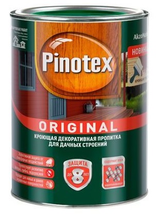 Pinotex Original Пропитка кроющая декоративная для дачных строений до 8 лет защиты
