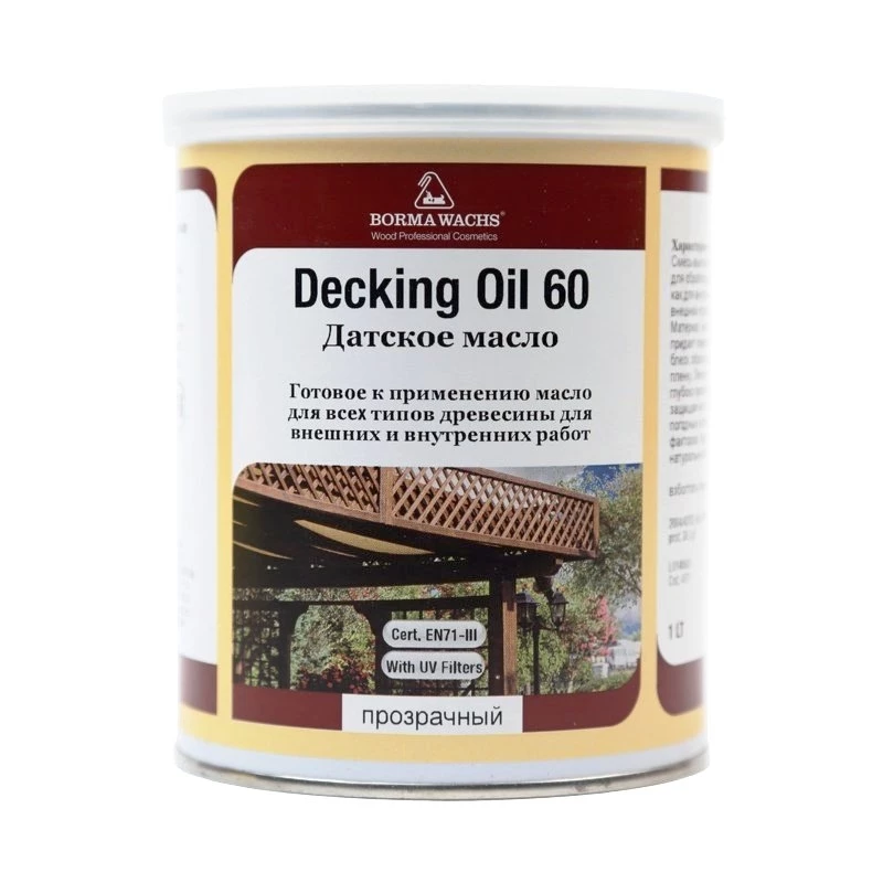 Borma Wachs Decking Oil 60% IL Natural Датское масло Азия для наружных работ полуглянцевое