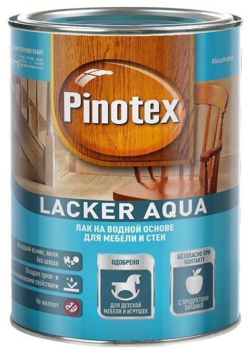 Pinotex Lacker Aqua 70 Лак на водной основе для мебели и стен глянцевый