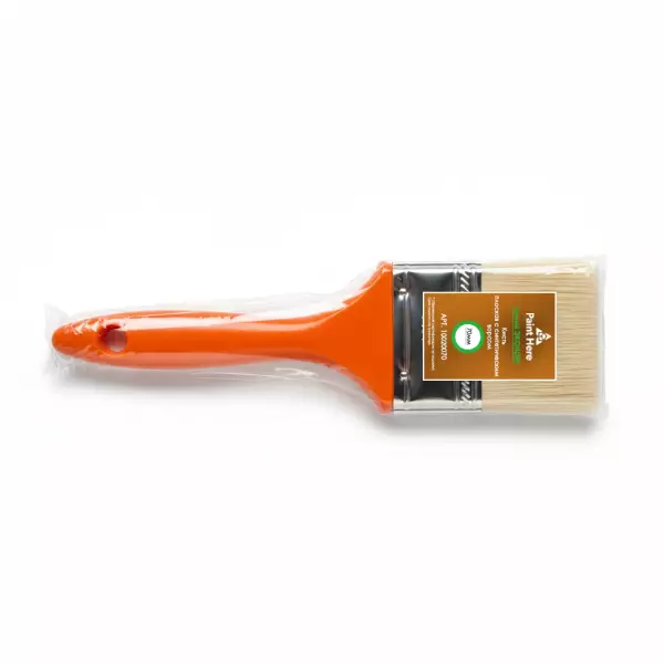 Paint Here Эконом Кисть 10020070 плоская с синтетическим ворсом (70мм)