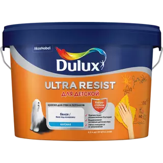 Dulux / Luxium Ultra Resist Краска для Детской ультрастойкое покрытие матовая