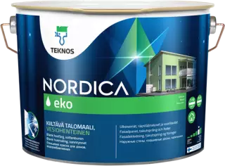 Teknos Nordica Eko / Текнос Нордика Эко краска на основе акрилата с двойным эффектом для наружных работ