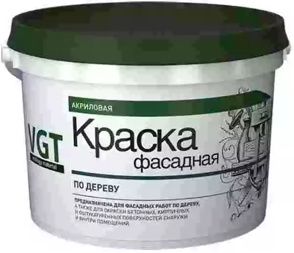 VGT ВД-АК-1180 Краска фасадная по дереву акриловая, белая, матовая