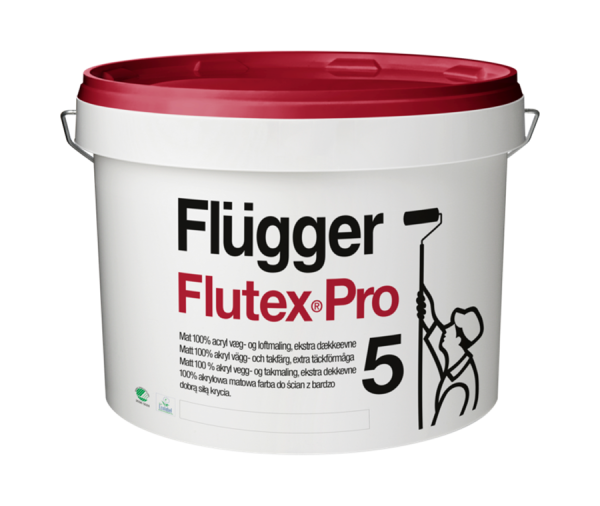 Flugger Flutex Pro 5 Акриловая краска с повышенной кроющей способностью для внутренних раборт