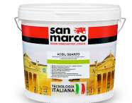 San Marco Acsil Quarzo Краска фасадная особопрочная с кварцевым наполнителем с защитой от плесени для наружных и внутренних работ