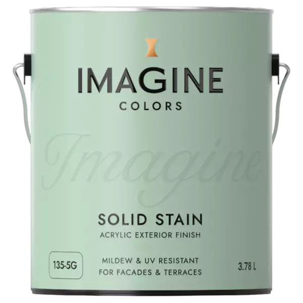 Imagine Colors 135 Solid Stain Mildew & Resistant Покрытие на основе акриловой смолы для дерева для внутренних и наружных работ