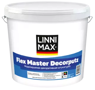 Linnimax Flex Master Decorputz Штукатурка полимерная моделируемая декоративная для внутренних и наружных работ