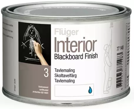 Fluger Interior Blackboard Finish Краска матовая черная для создания школьной доски