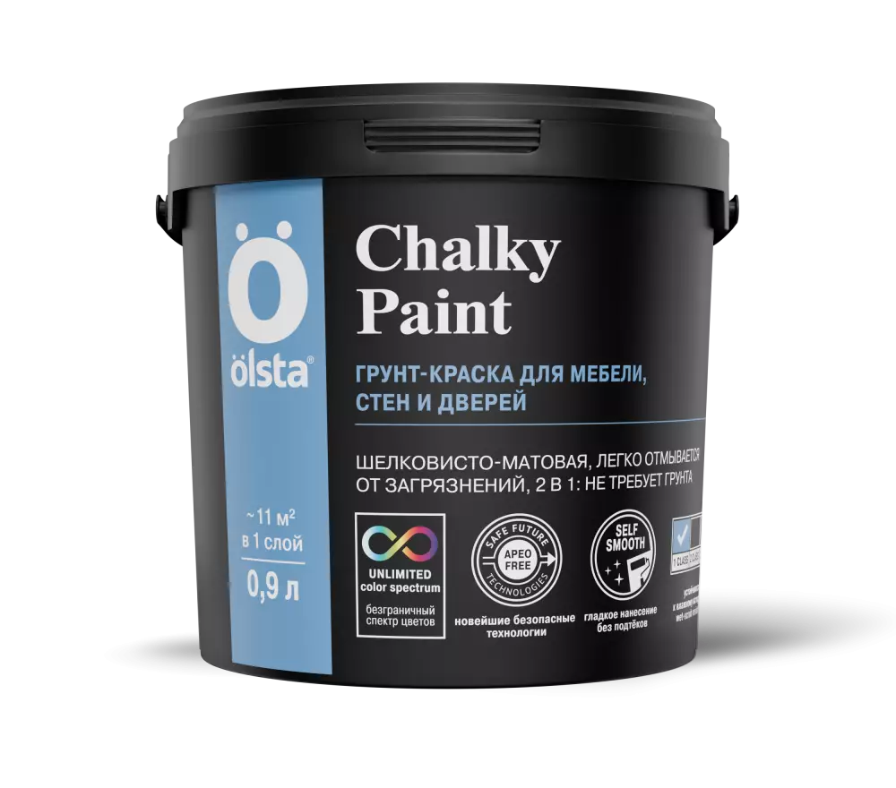 Olsta Chalky Paint Краска для мебели стен и дерва с добавлением грунта 2в1