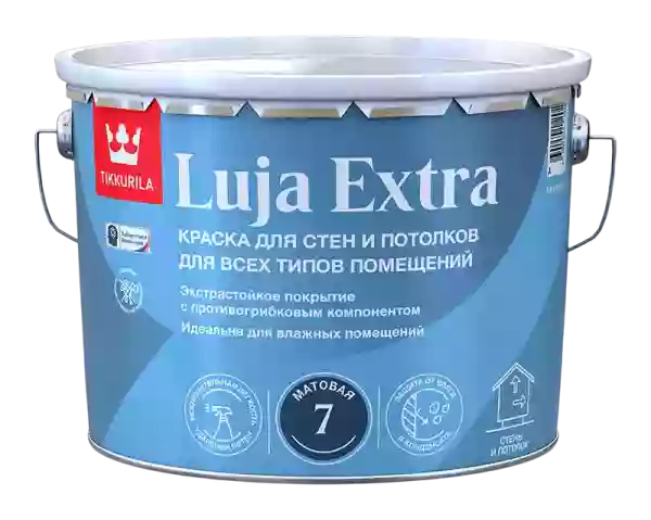 Tikkurila / Tikkivala Luja Extra 7 Краска для стен и потолков для влажных помещений экстра-прочная матовая