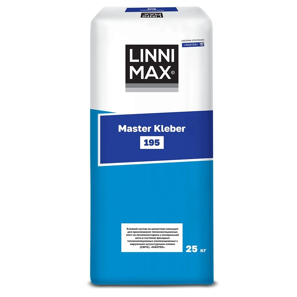 Linnimax 195 Master Kleber Клеевой состав для монтажа теплоизоляционных плит для внутренних и наружных работ