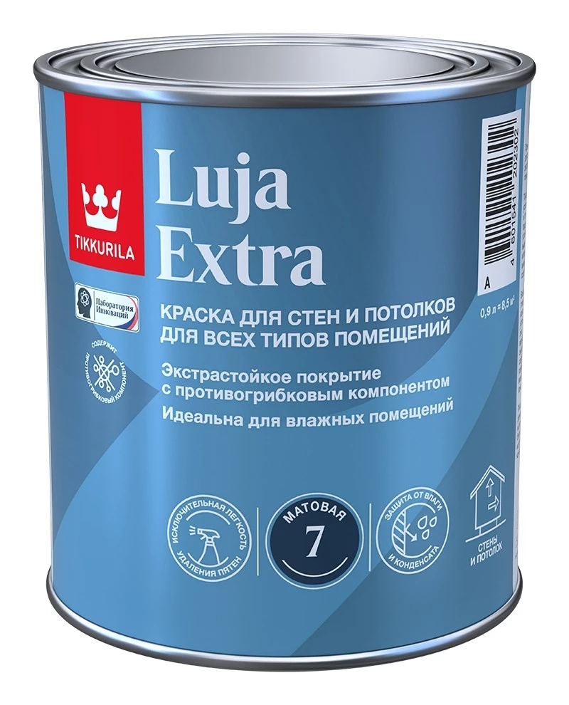 Tikkurila Luja Extra 7 Краска для стен и потолков для влажных помещений экстра-прочная матовая