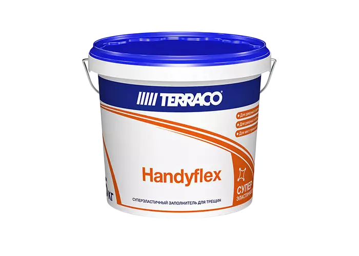 Terraco Handyflex Заполнитель эластичный окрашиваемый для ремонта трещин поверхности снаружи и внутри зданий