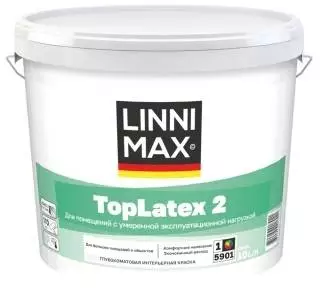 Linnimax Toplatex 2 Краска латексная для стен и потолков для внутренних работ