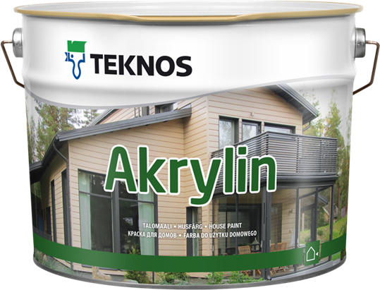 Teknos Akrylin / Текнос Акрилин краска фасадная для деревянных домов