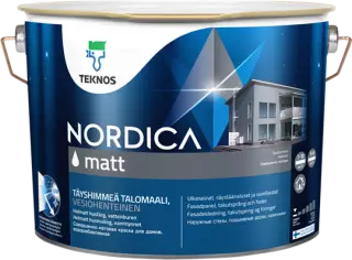 Teknos Nordica Matt / Текнос Нордика Матт краска для наружных работ на водной основе по дереву