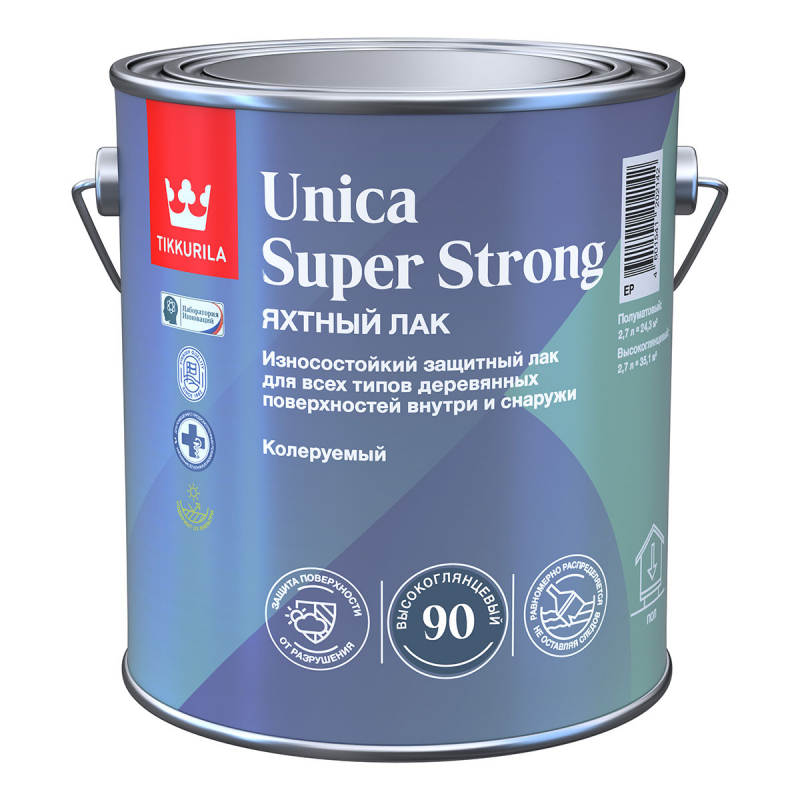 Tikkurila Unica Super Strong EP Лак универсальный износостойкий высокоглянцевый