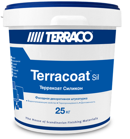 Terraco Terracoat Granule Silicone Штукатурка фасадная декоративная на силиконовой основе, с эффектом "Шуба"