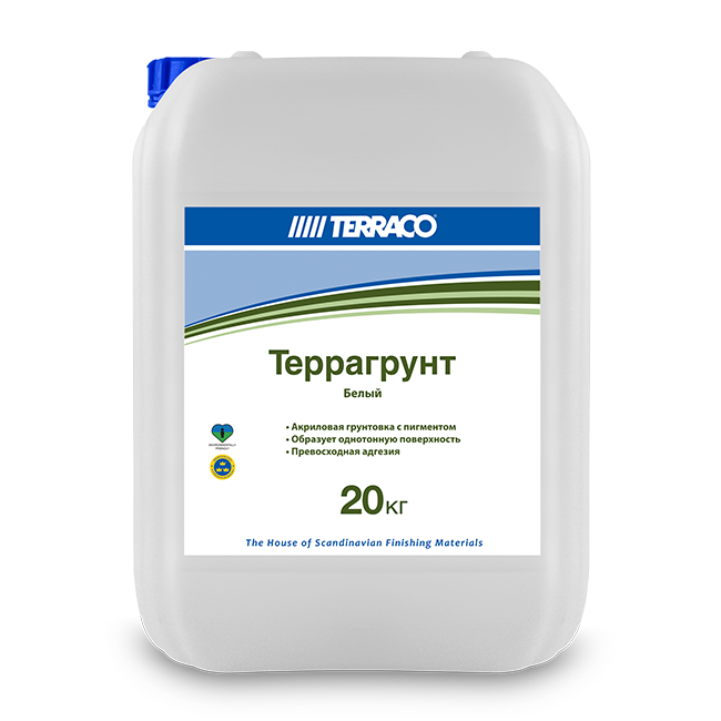 Terraco Terragrunt White/Colored Грунтовка проникающая пигментированная для наружных и внутренних работ