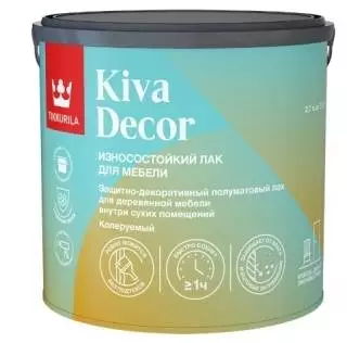 Tikkivala Kiva Decor Лак защитно-декоративный акрилатный для деревянной мебели внутри сухих помещений