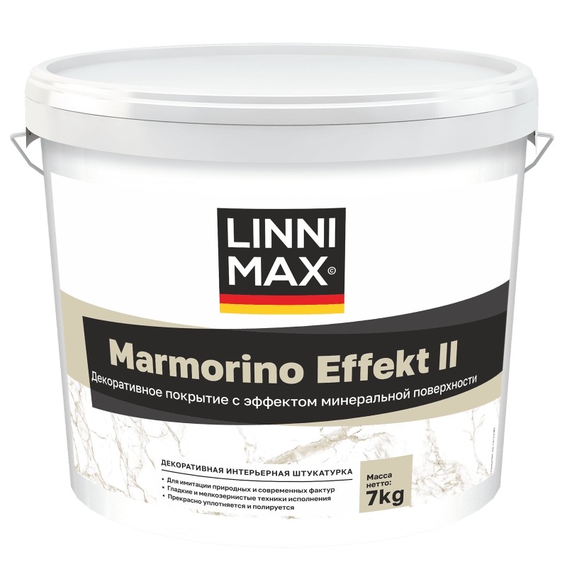 Linnimax Marmorino Effekt II Штукатурка интерьерная защитно-отделочная декоративная для внутренних работ