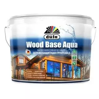 Dufa Wood Base Aqua Грунт блокирующий высокоэффективный для защиты древесины для внутренних и наружных работ
