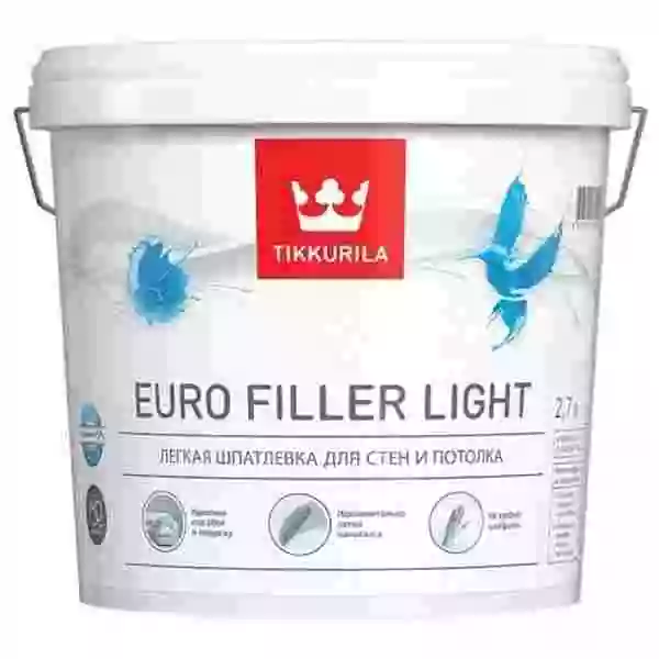 Tikkurila / Tikkivala Euro Filler Light Шпатлевка облегченная для стен и потолка
