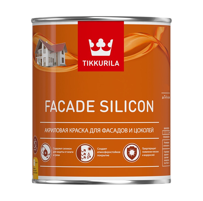 Tikkurila Facade Silicon Краска акриловая для фасадов и цоколей