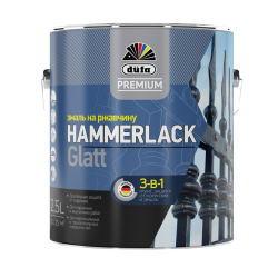 Dufa Premium Hammerlack Glatt Эмаль по ржавчине 3-в-1 гладкая для внутренних и наружных работ