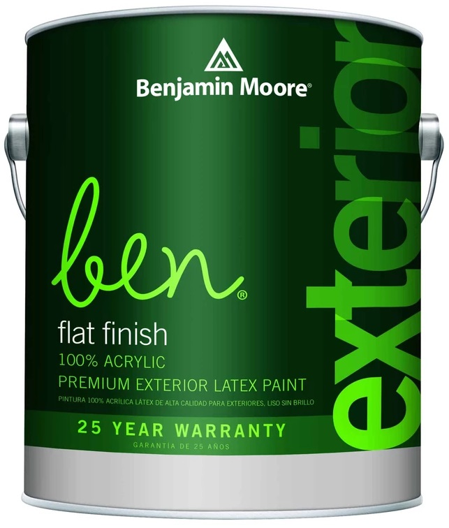 Benjamin Moore Ben W541 Waterborne Exterior Flat Finish / Бенжамин Мооре Бен краска для наружных работ покрытие качества Premium, совершенно матовая