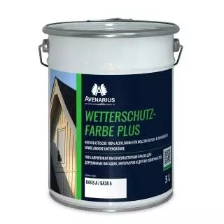 Avenarius Wetterschutz Farbe Plus Краска акриловая матовая для деревянных фасадов, интерьеров и других поверхностей