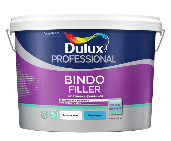 Dulux Bindo Filler Шпаклевка финишная под покраску и обои для внутренних работ