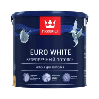 Tikkurila / Tikkivala Euro White Безупречный потолок краска для потолка