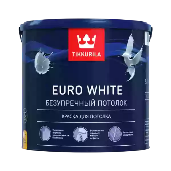 Tikkurila / Tikkivala Euro White Безупречный потолок краска для потолка