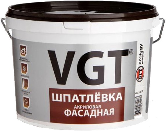 VGT Шпатлевка фасадная акриловая, водостойкая, малоусадочная