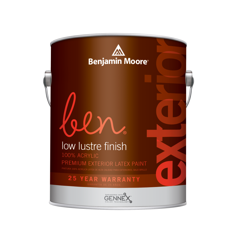 Benjamin Moore Ben W542 Waterborne Exterior Low Lustre Finish / Бенжамин Мооре Бен краска для наружных работ покрытие качества Premium, матовая