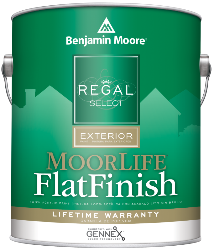 Benjamin Moore Regal Select Exterior Paint - Moorlife Flat Finish W105 / Бенжамин Мооре Ригал Селект краска акриловая фасадная, совершенно матовая